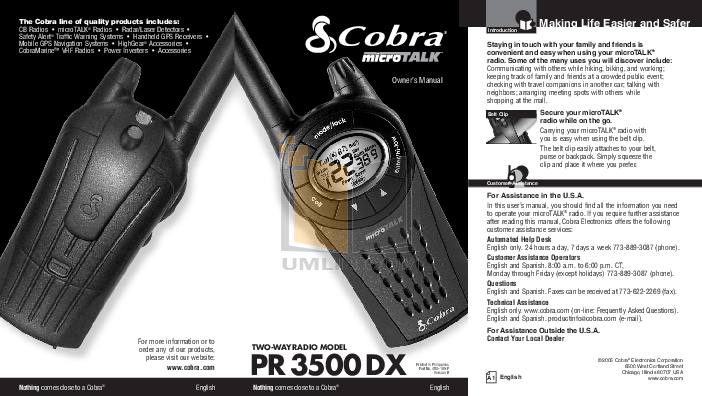 Cobra pr 5060 manual